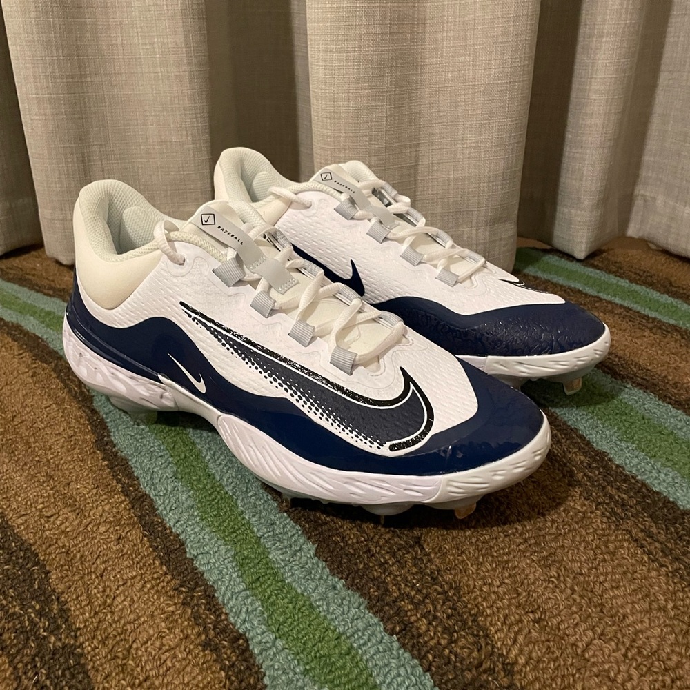 Nike Baseball Cleats FD2745-103 White/navy blueMen’s Size 12